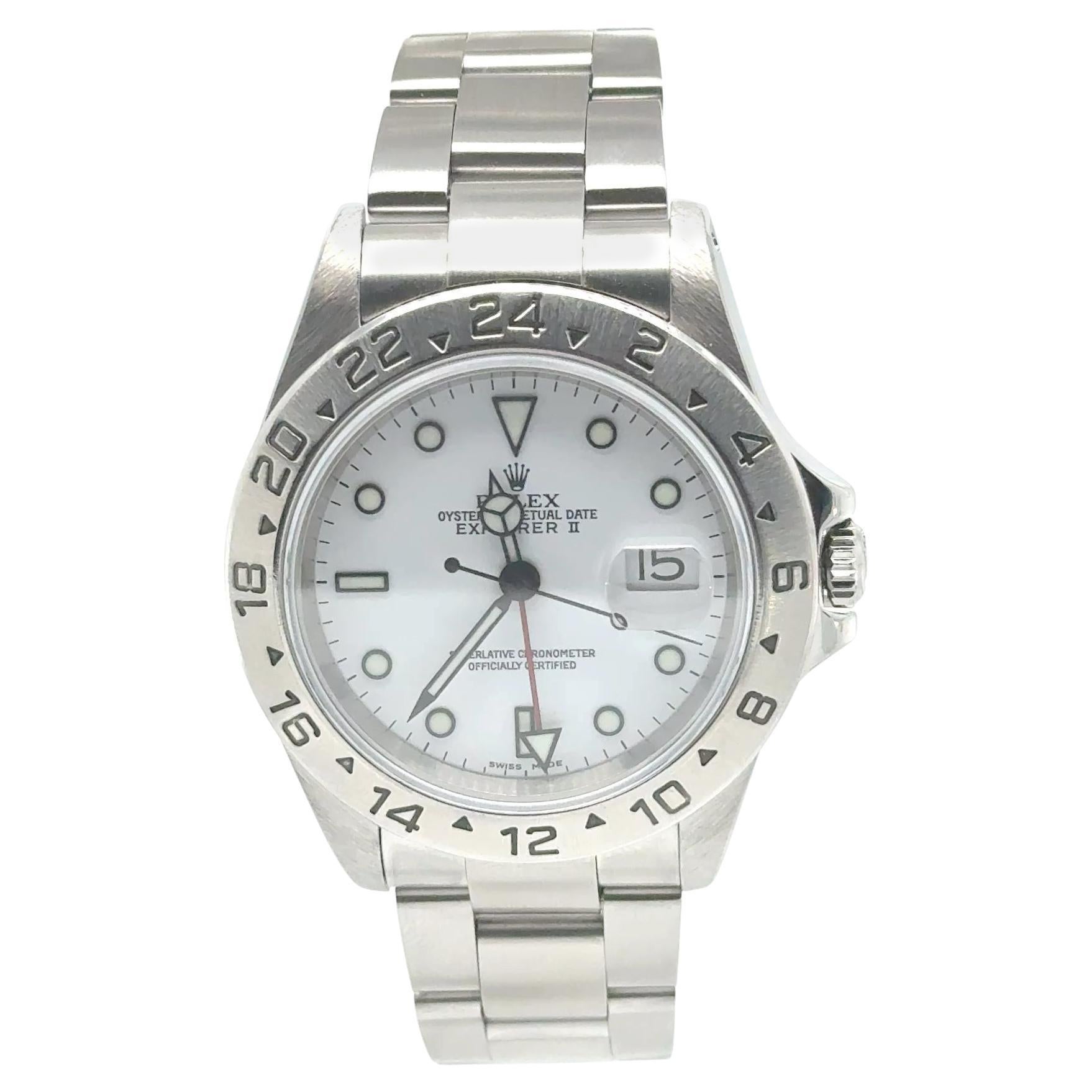 Rolex Explorer II 40mm Stainless Steel Automatic Watch, White Dial