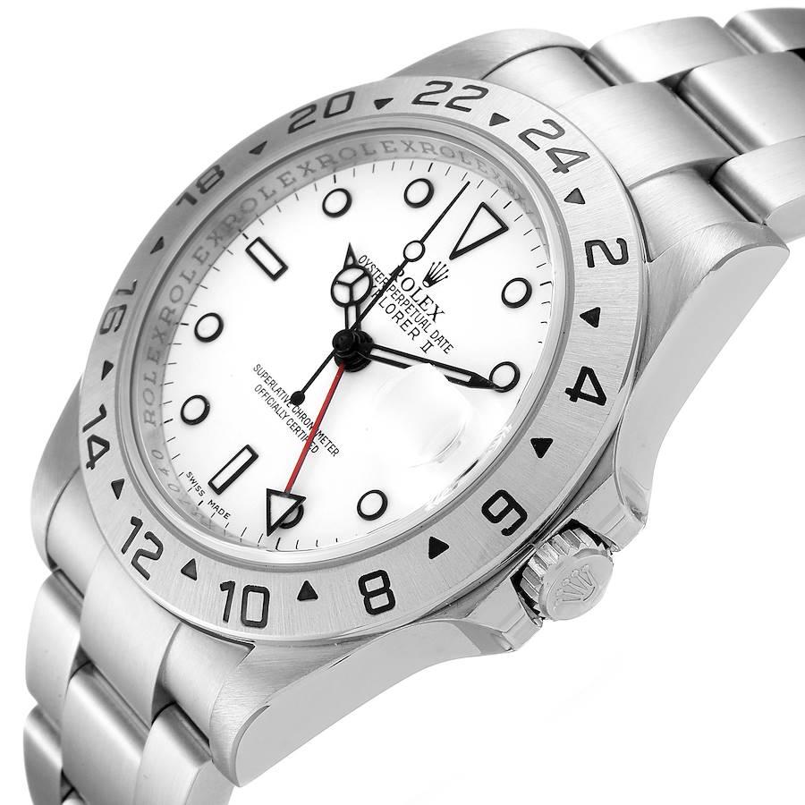 Rolex Explorer II White Dial Parachrom Hairspring Mens Watch 16570 For Sale 1