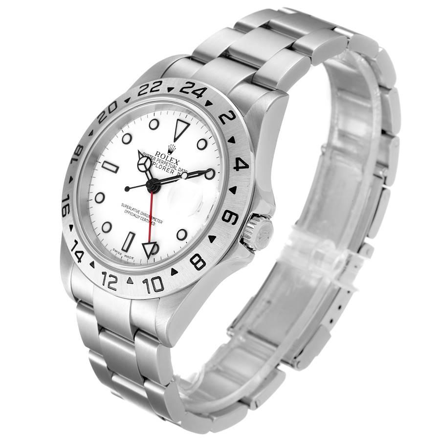 Men's Rolex Explorer II White Dial Steel Mens Watch 16570 For Sale