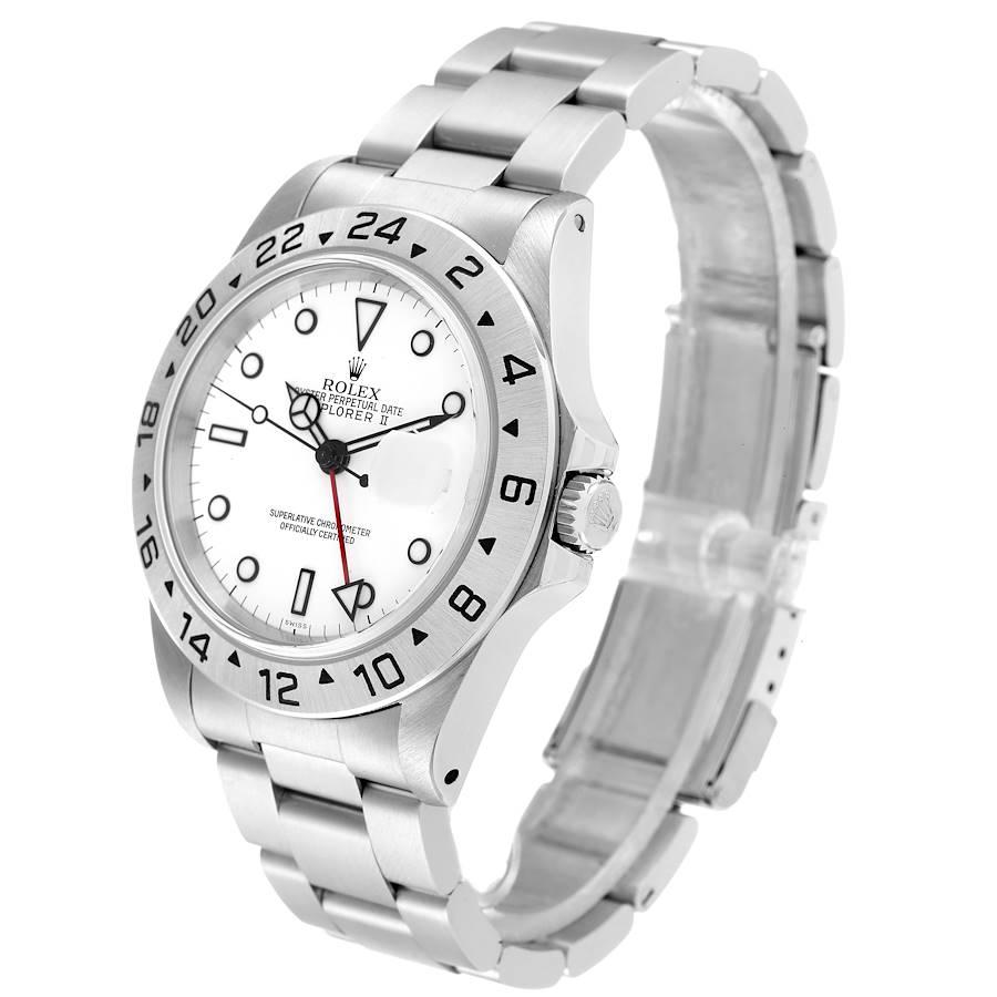Rolex Explorer II White Dial Steel Mens Watch 16570 For Sale at 1stDibs