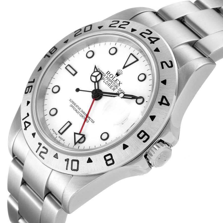 Rolex Explorer II White Dial Steel Mens Watch 16570 For Sale 1