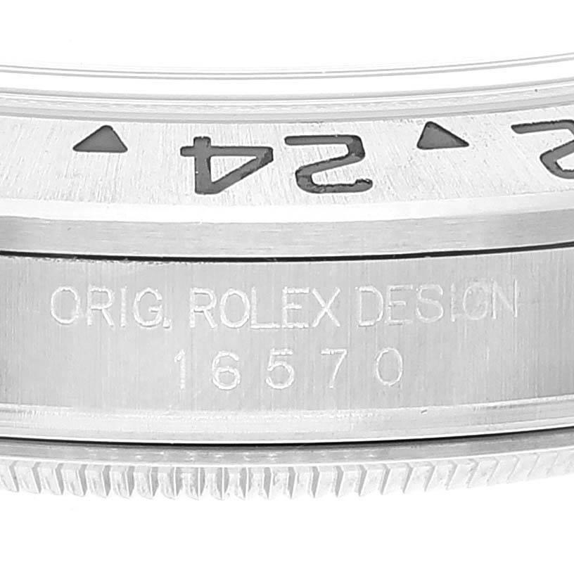 Rolex Explorer II 40mm Weißes Zifferblatt Stahl Herrenuhr 16570 im Angebot 4