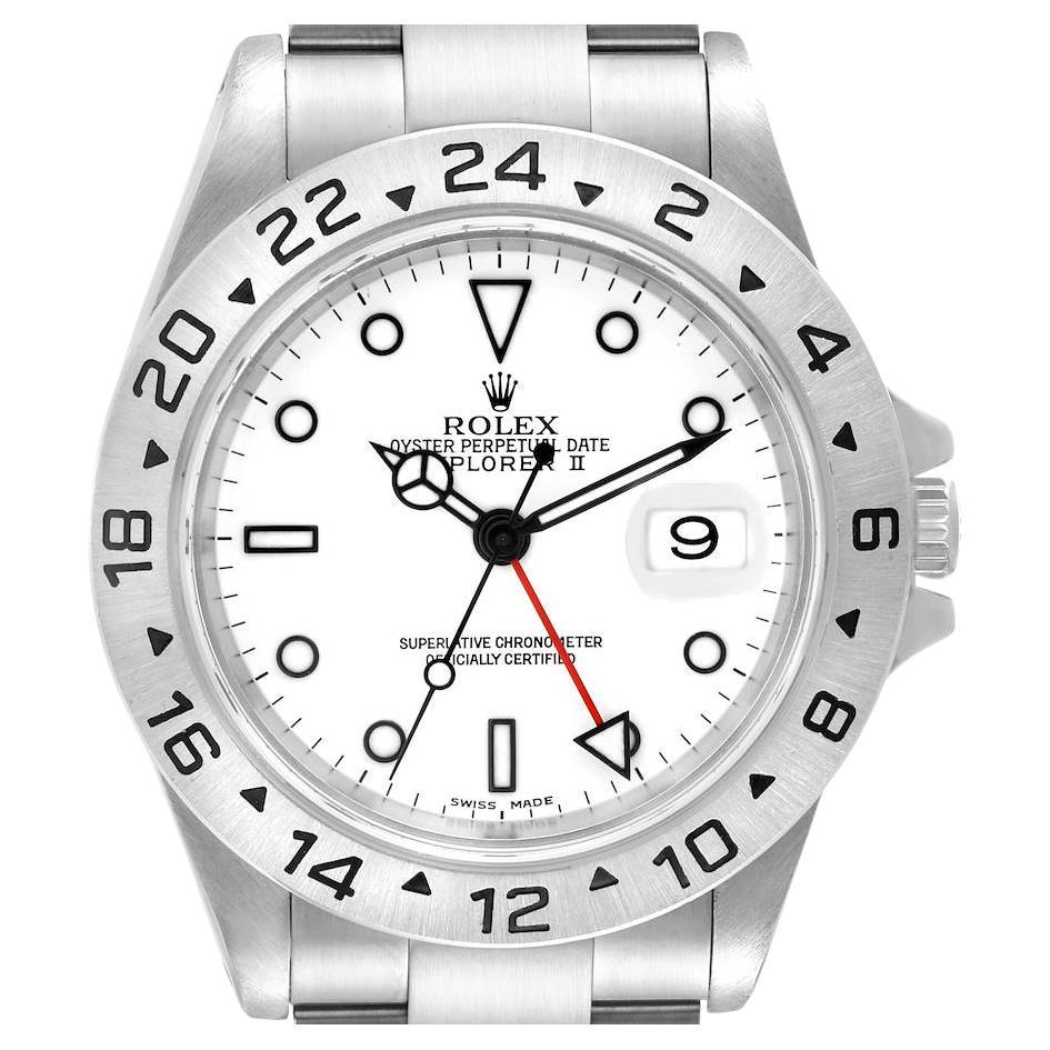 Rolex Explorer II White Dial Steel Mens Watch 16570
