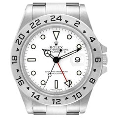 Rolex Explorer II 40mm Weißes Zifferblatt Stahl Herrenuhr 16570
