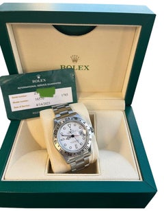 Rolex Explorer II 40mm White Polar Dial Stainless Steel Oyster Mens Watch 16570