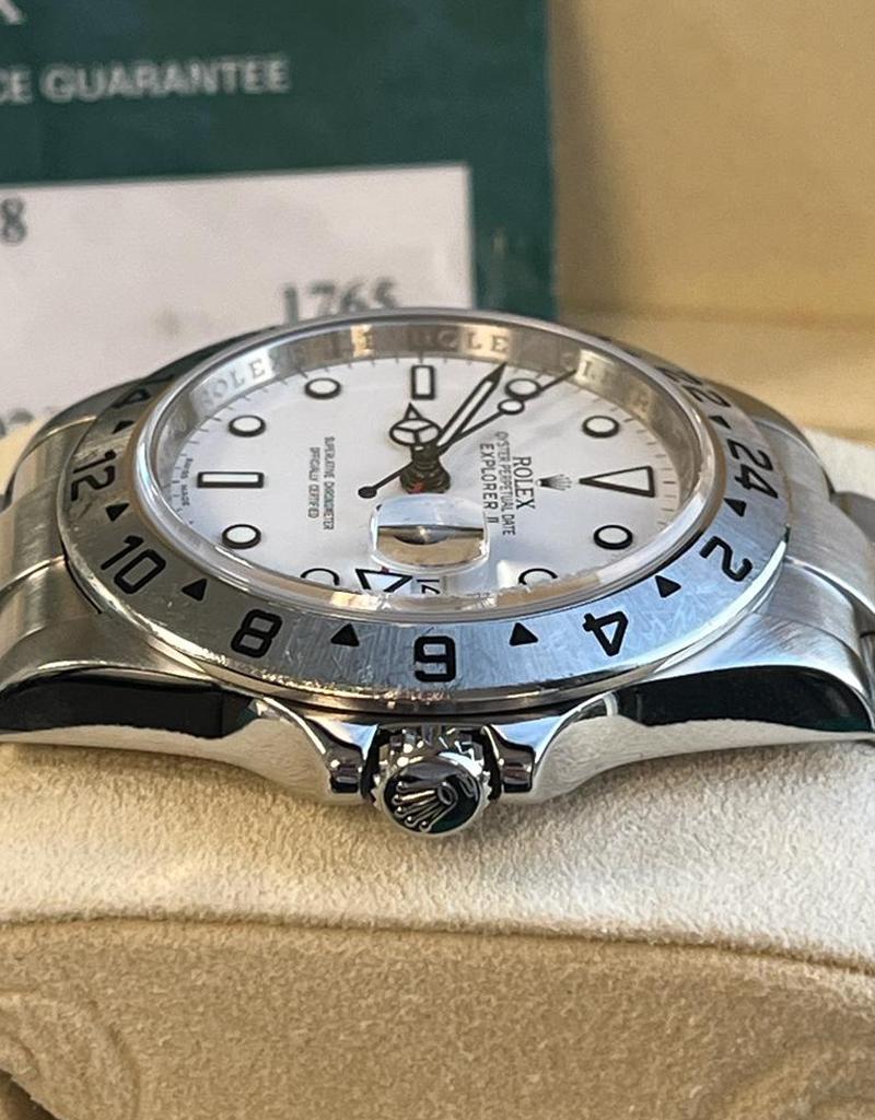Rolex Explorer II 40mm White Polar Dial Stainless Steel Oyster Mens Watch 16570 For Sale 1