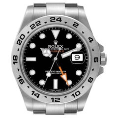 Rolex Explorer II 42 Black Dial Orange Hand Mens Watch 216570 Box Card