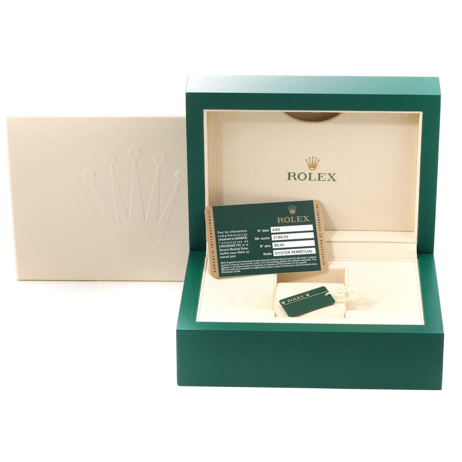 Rolex Explorer II 42 Cadran noir Aiguille orange Acier Montre Homme 216570 Box Card en vente 7