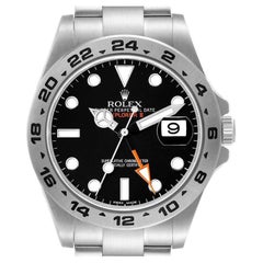 Rolex Explorer II Black Dial Orange Hand Steel Mens Watch 216570