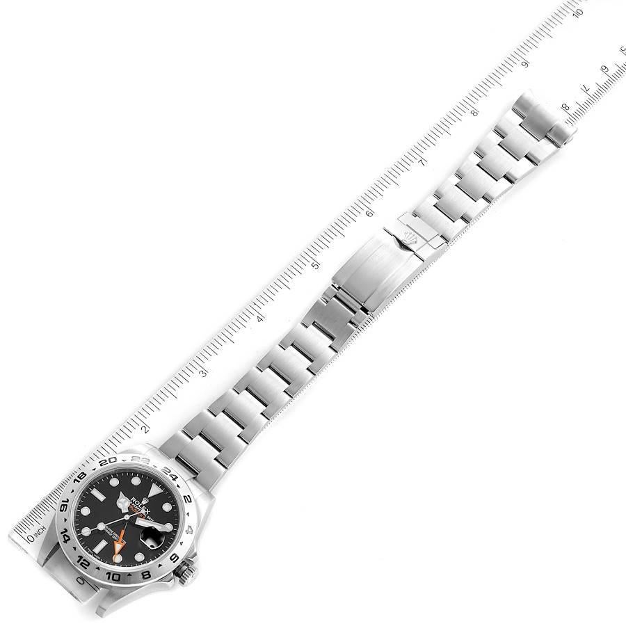 Rolex Explorer II 42 Black Dial Orange Hand Steel Watch 216570 For Sale 5