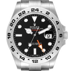 Rolex Explorer II 42 Black Dial Orange Hand Steel Watch 216570