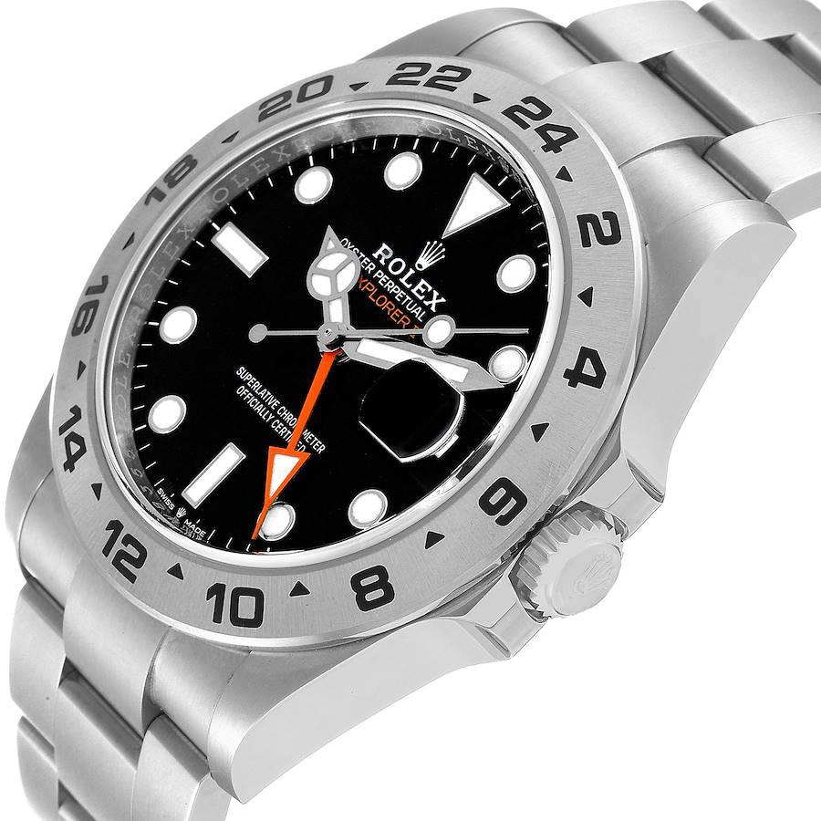 Rolex Explorer II 42 Black Dial Orange Hand Steel Watch 226570 Box Card 1