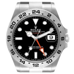 Rolex Explorer II 42 Black Dial Orange Hand Steel Watch 226570 Unworn