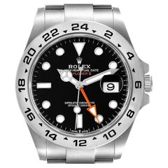 Rolex Explorer II 42 Black Dial Orange Hand Steel Watch 226570 Unworn