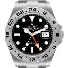 Rolex Explorer II 42 Black Dial Orange Hand Steel Watch 226570 Unworn