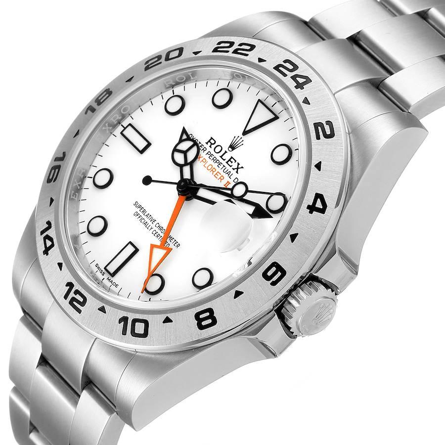 Rolex Explorer II 42 White Dial Orange Hand Mens Watch 216570 Box Card For Sale 1
