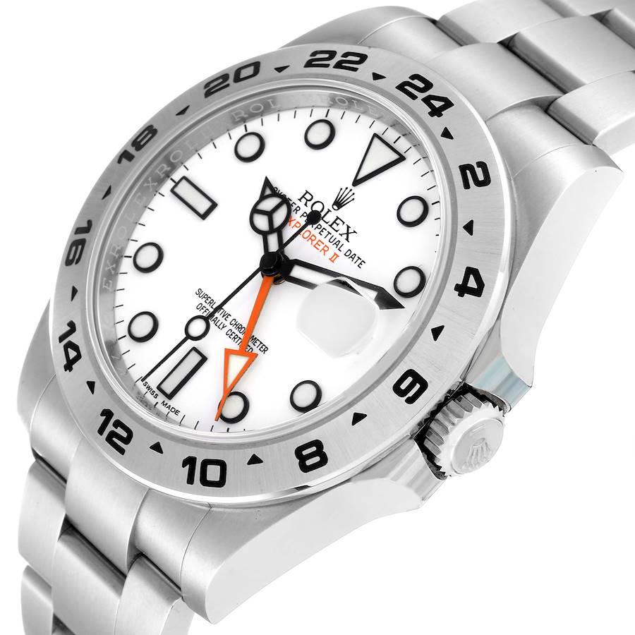 Rolex Explorer II 42 White Dial Orange Hand Steel Mens Watch 216570 Box Card 1