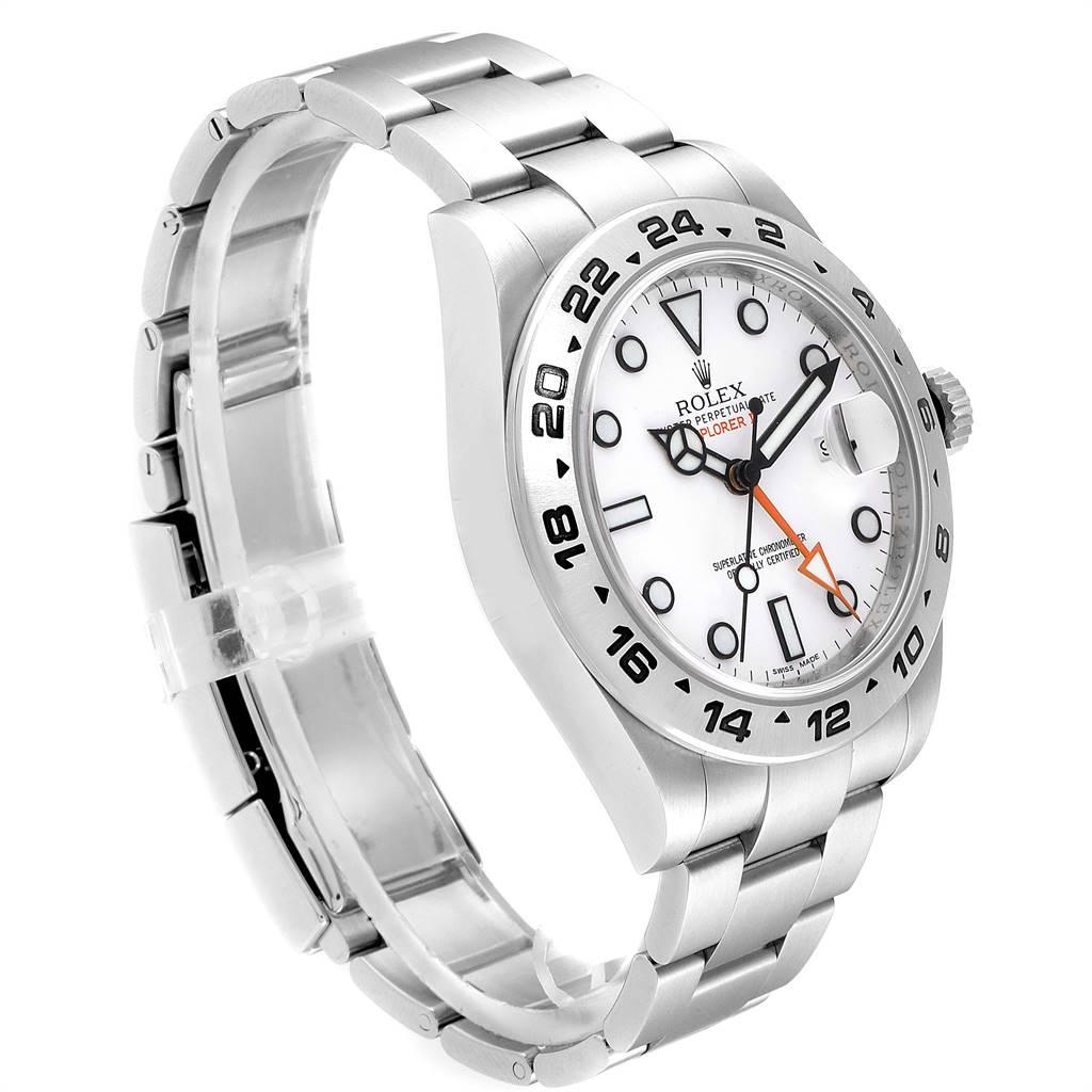 Rolex Explorer II 42 White Dial Orange Hand Steel Men's Watch 216570 1