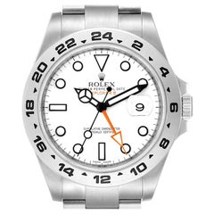 Rolex Explorer II 42 Quadrante Bianco Lancetta Arancione Acciaio Orologio da Uomo 216570