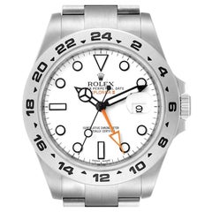 Rolex Explorer II 42 White Dial Orange Hand Steel Mens Watch 216570