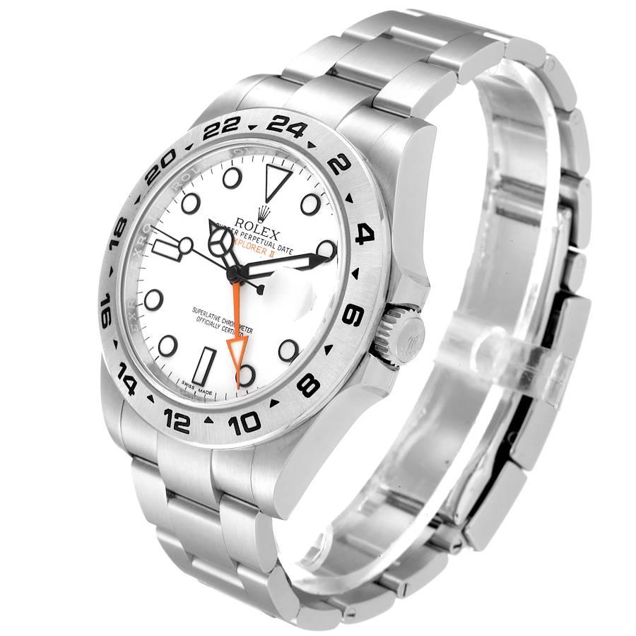 Men's Rolex Explorer II 42 White Dial Orange Hand Steel Mens Watch 216570 Unworn