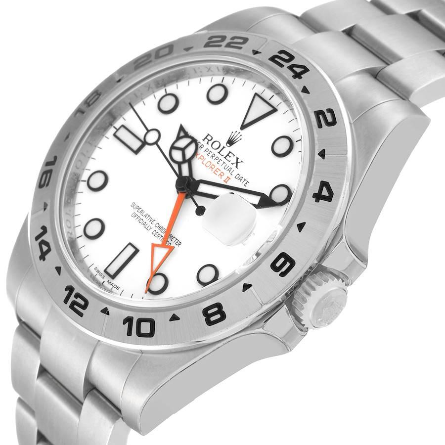 Rolex Explorer II 42 White Dial Orange Hand Steel Mens Watch 216570 Unworn 1
