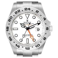 Rolex Explorer II 42 White Dial Orange Hand Steel Mens Watch 216570 Unworn