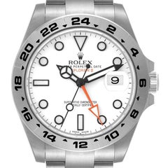 Rolex Explorer II 42 White Dial Orange Hand Steel Mens Watch 216570 Unworn