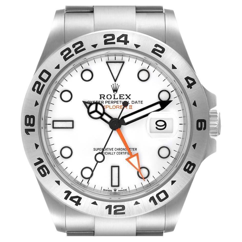 Rolex Explorer II 42 Black Dial Orange Hand Steel Men's Watch 216570