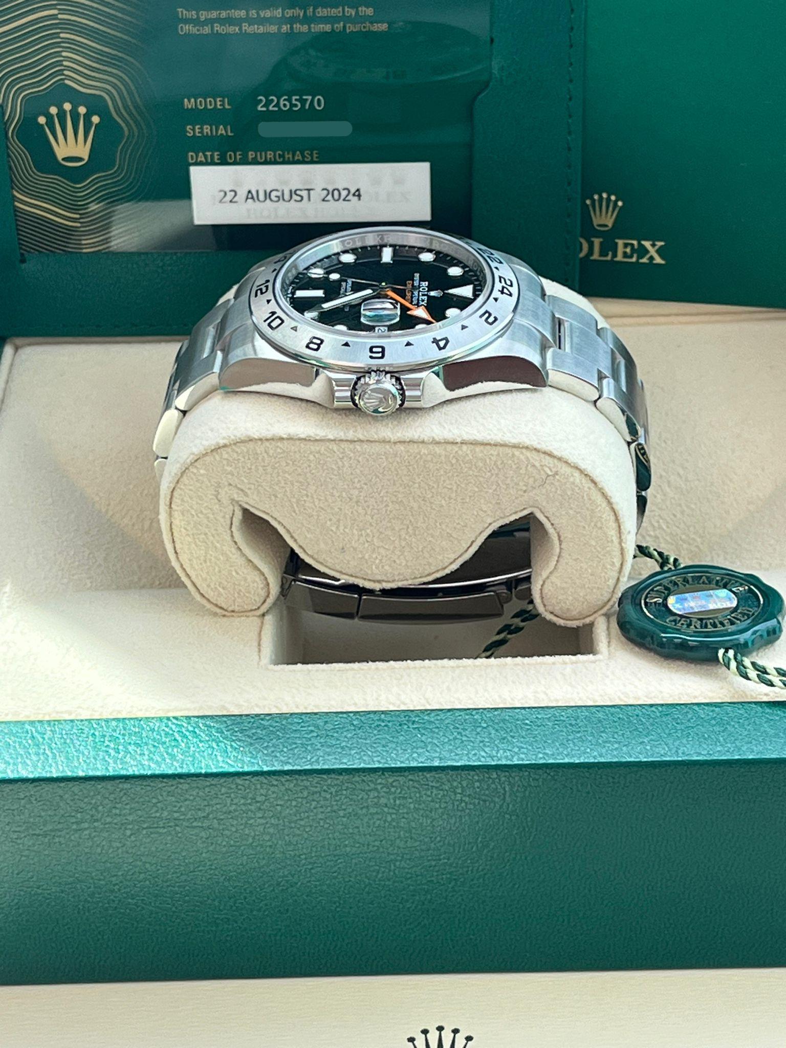 Rolex Explorer II 42mm Automatic Black Orange Dial Oystersteel Mens Watch 226570 For Sale 5