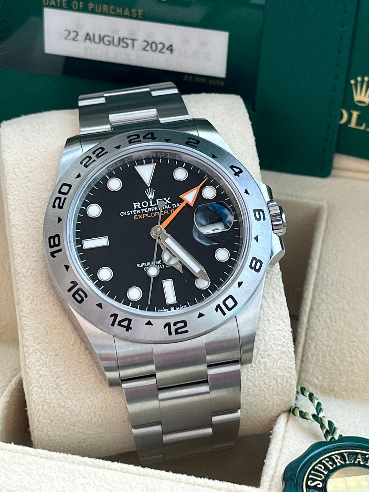 Rolex Explorer II 42mm Automatic Black Orange Dial Oystersteel Mens Watch 226570 For Sale 1