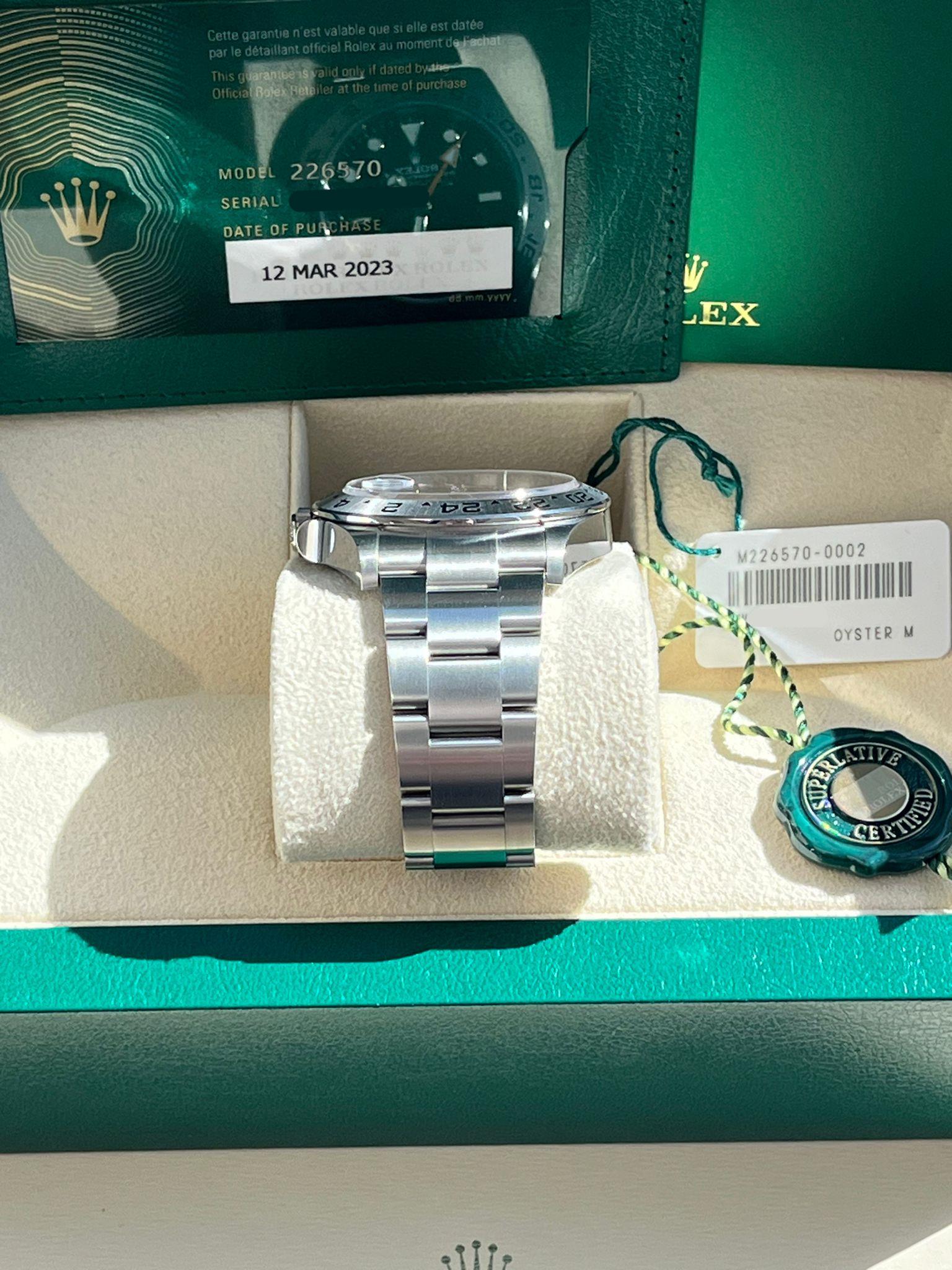 Rolex Explorer II 42mm Black Dial Automatic Oystersteel Bracelet Watch 226570 For Sale 11