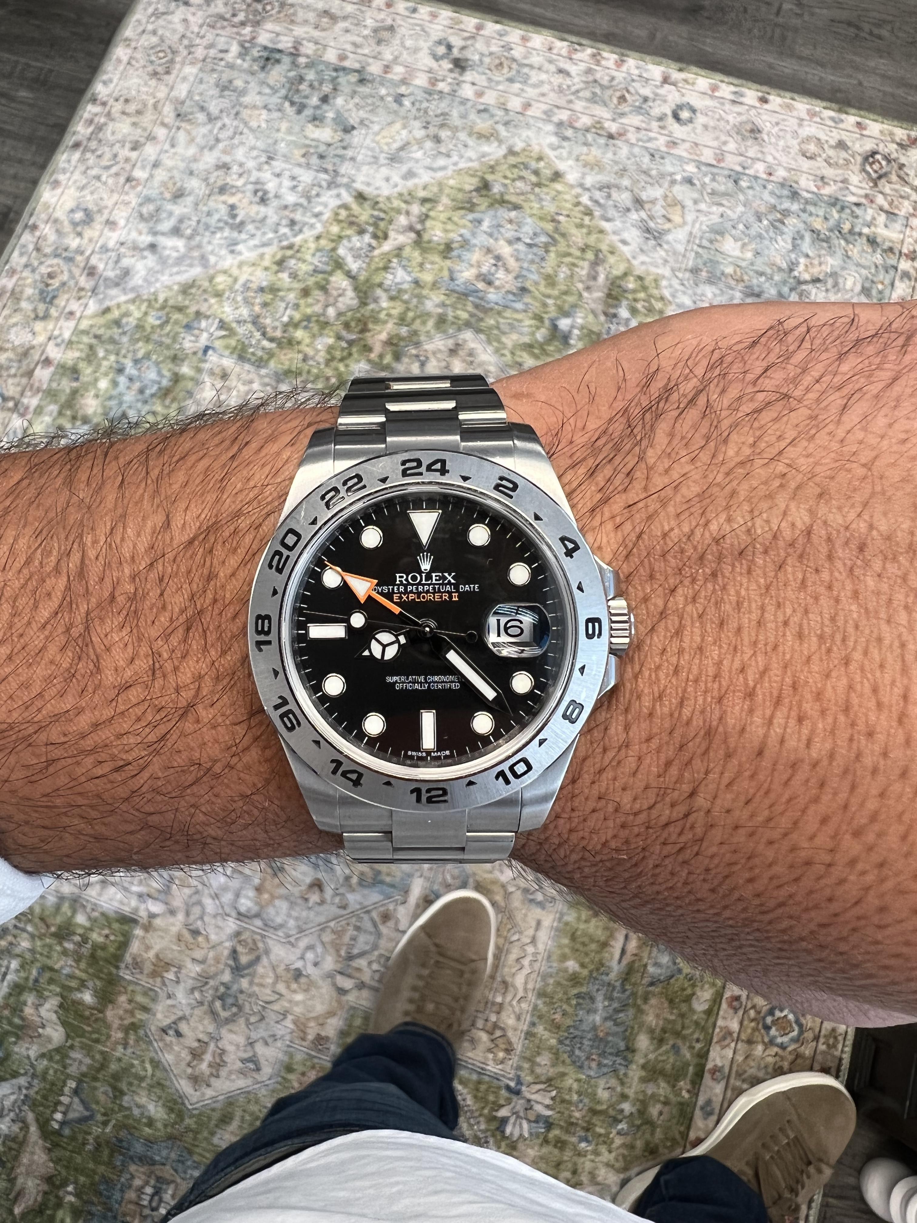 BRAND: Rolex
MODEL: Explorer II
REFERENCE: 216570
SIZE: 42mm
CASE: Stainless Steel
DIAL: Black
BAND: Oyster Stainless Steel
MOVEMENT: Automatic

Very Good condition
Box & Card

Accommodated with an up-to-date digital appraisal once purchased, upon