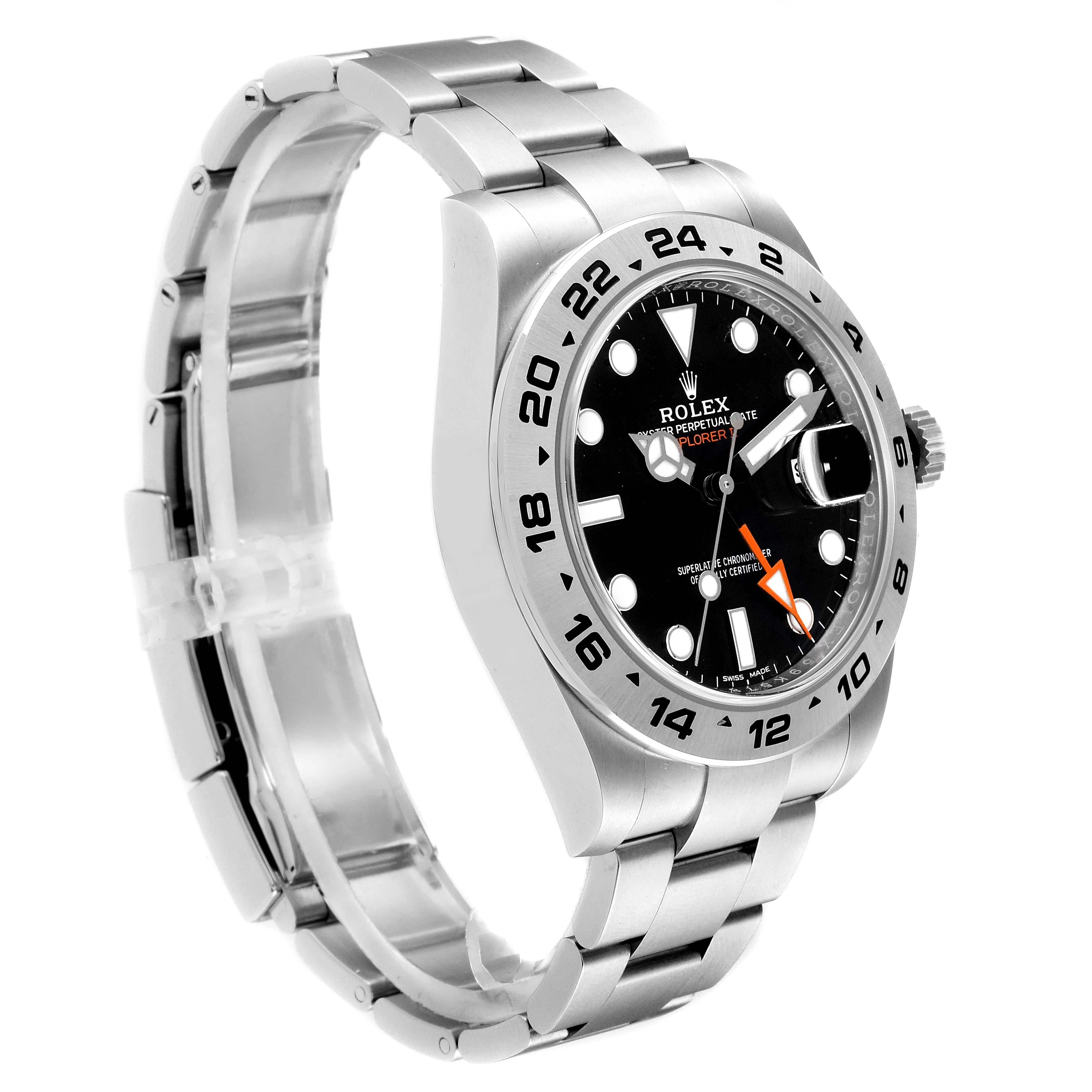 Rolex Explorer II Black Dial Steel Men's Watch 216570 Unworn In Excellent Condition In Atlanta, GA