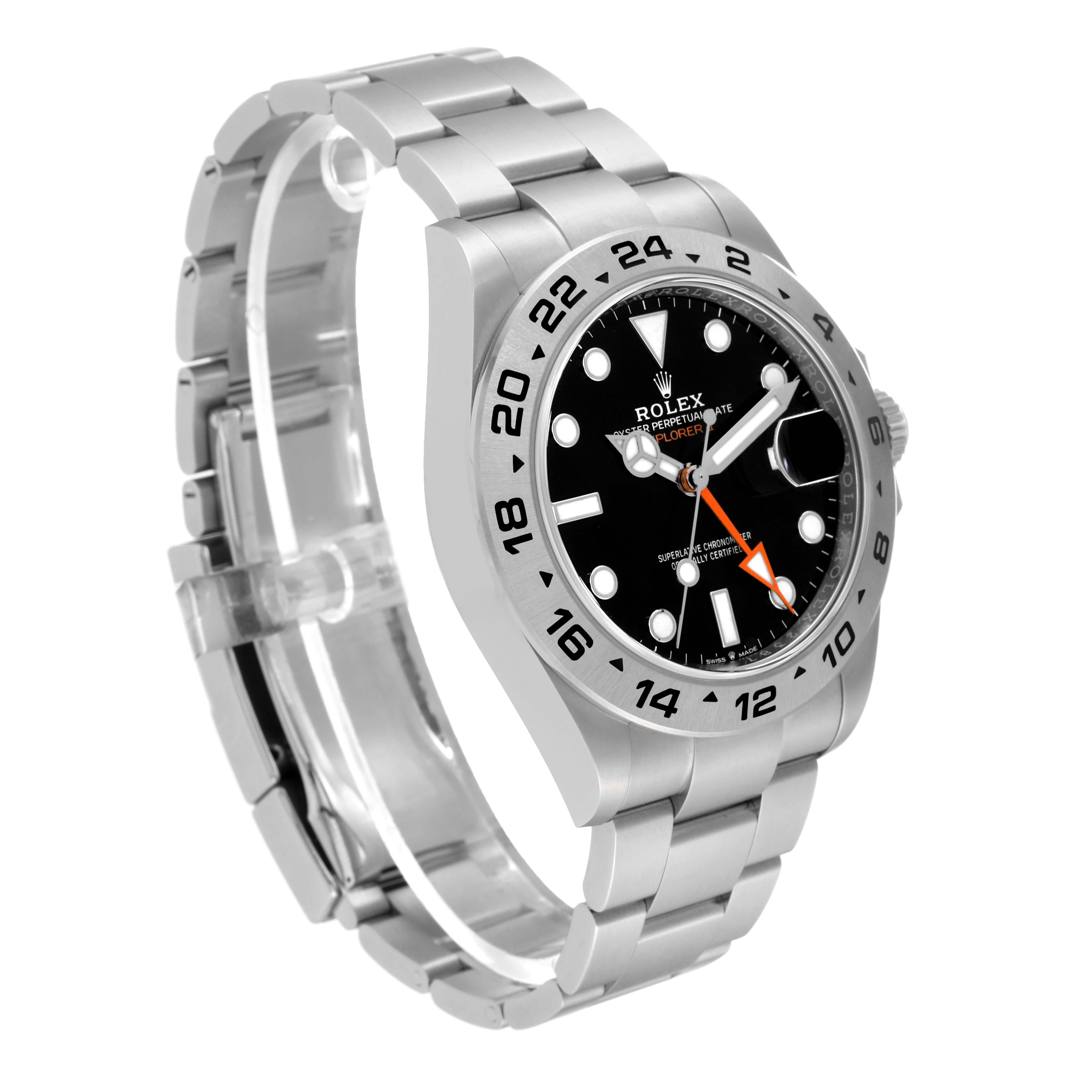 Rolex Explorer II 42mm Black Dial Steel Mens Watch 226570 Box Card For Sale 8