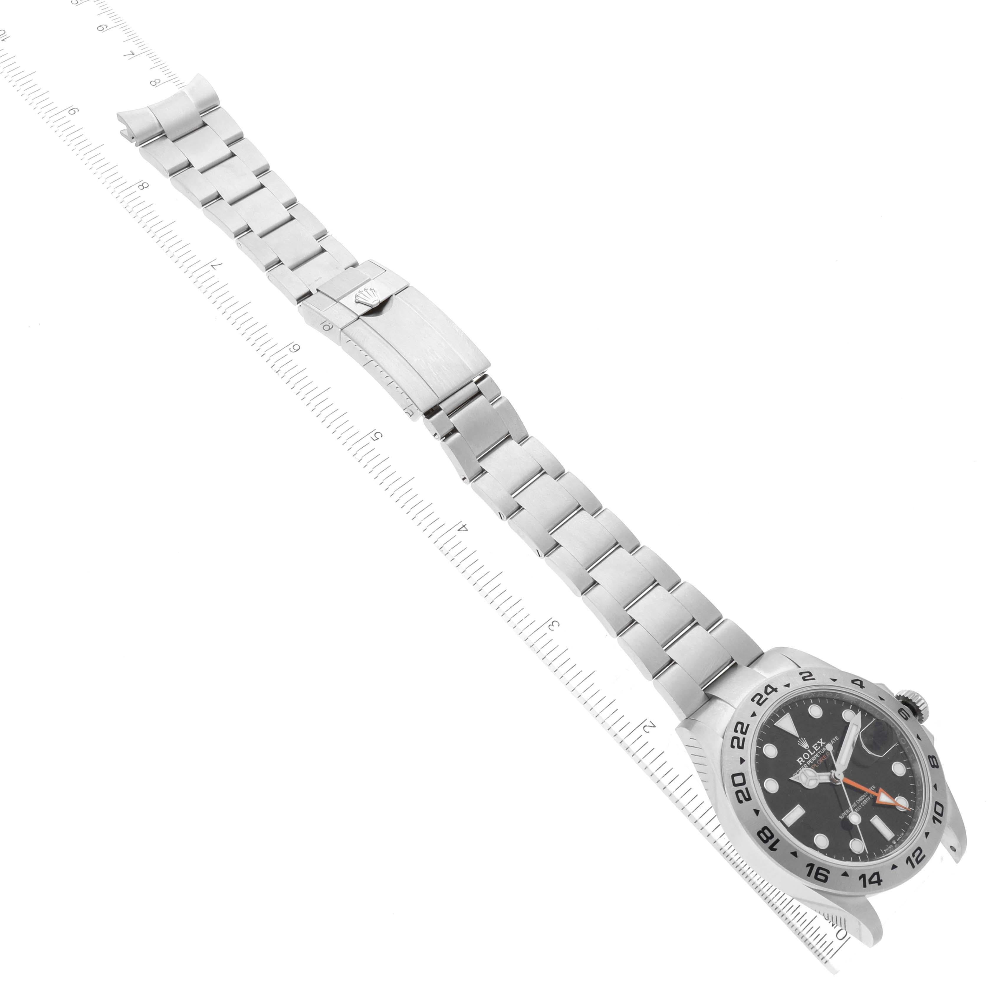 Rolex Explorer II 42mm Black Dial Steel Mens Watch 226570 Box Card For Sale 1