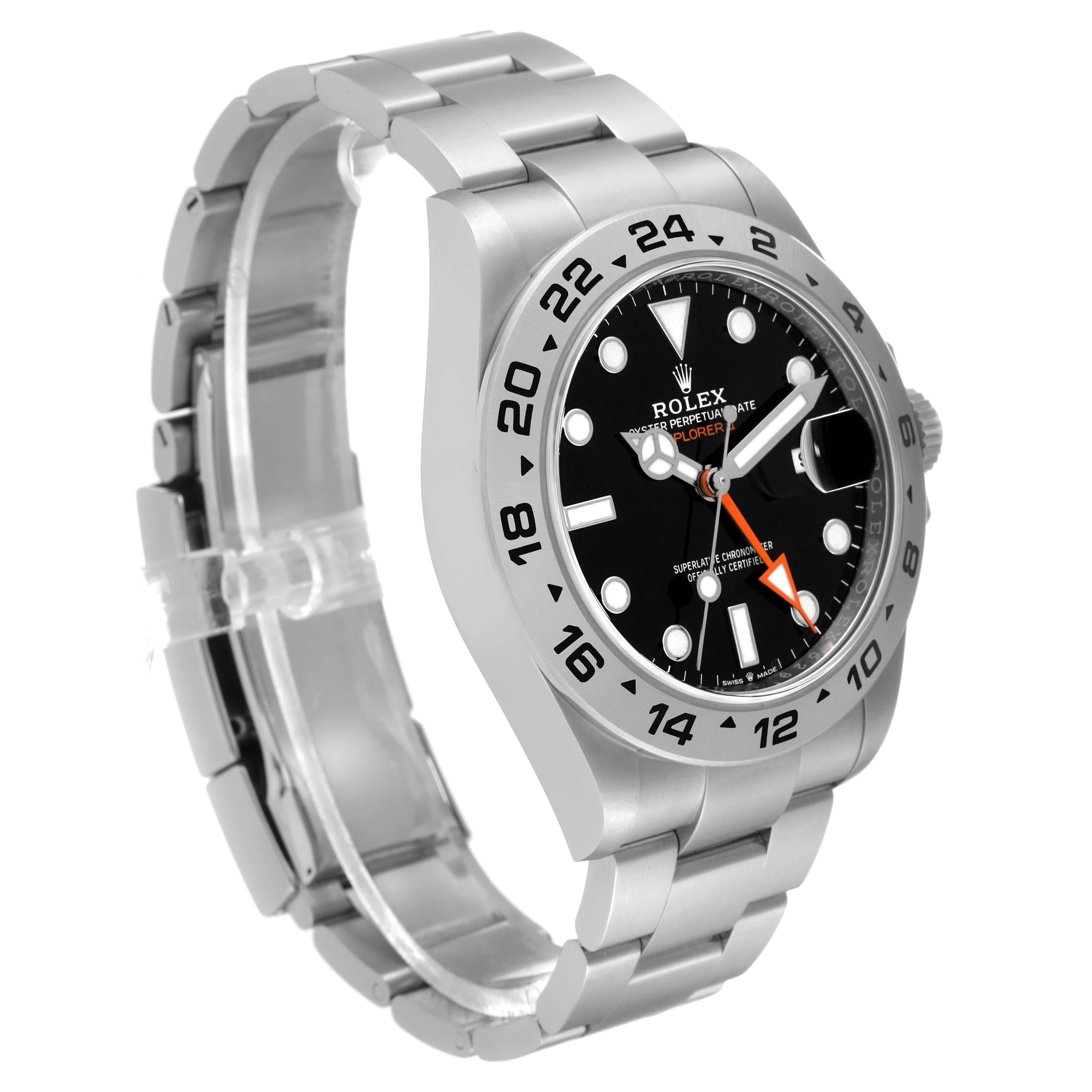 Rolex Explorer II 42mm Black Dial Steel Mens Watch 226570 Box Card For Sale 3