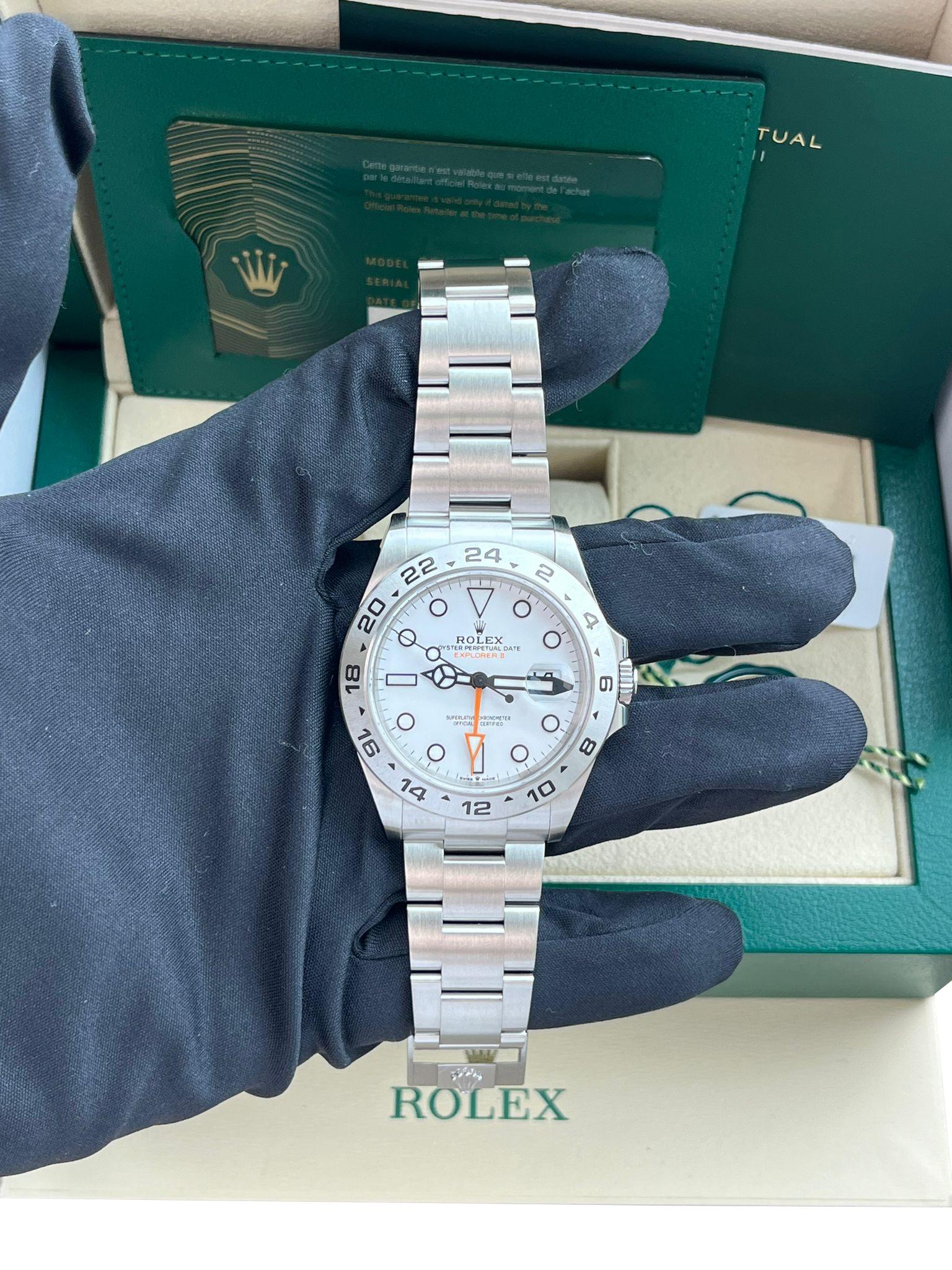 Rolex Explorer II 42mm Polar White Dial Automatic Oystersteel Men's Watch 226570 For Sale 7