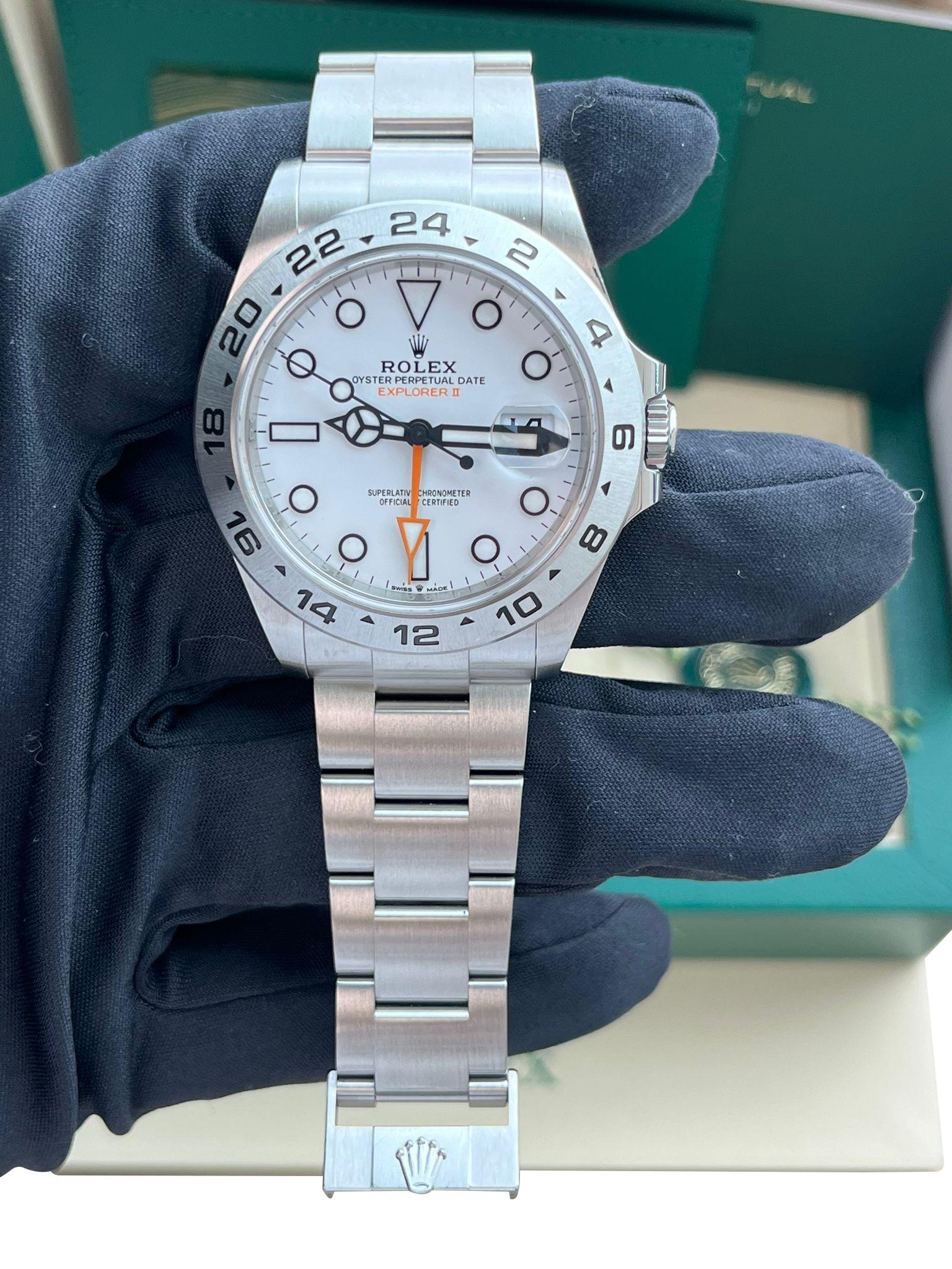 Rolex Explorer II 42mm Polar White Dial Automatic Oystersteel Men's Watch 226570 For Sale 8