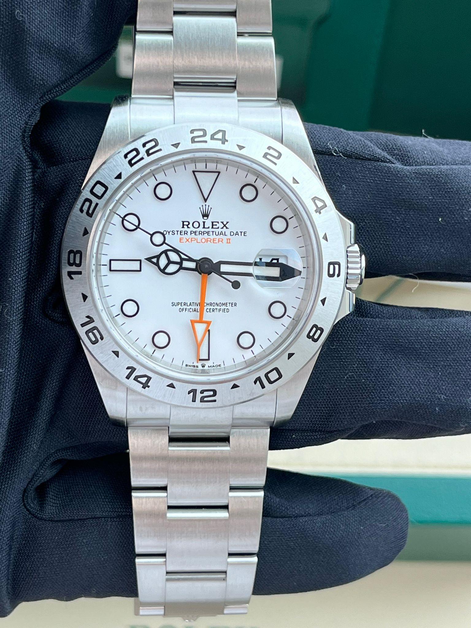 Rolex Explorer II 42mm Polar White Dial Automatic Oystersteel Men's Watch 226570 For Sale 9