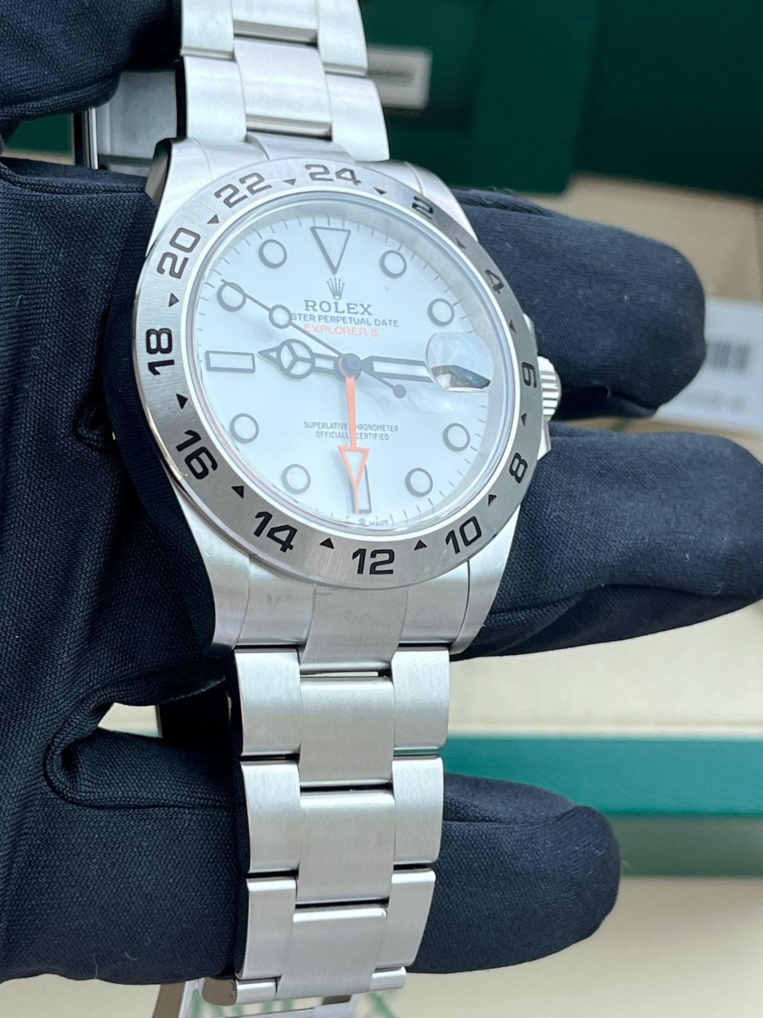 Rolex Explorer II 42mm Polar White Dial Automatic Oystersteel Men's Watch 226570 For Sale 11