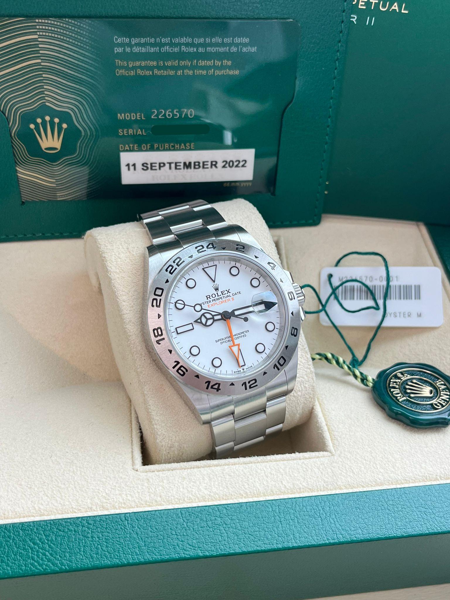 Rolex Explorer II 42mm Polar White Dial Automatic Oystersteel Men's Watch 226570 For Sale 1