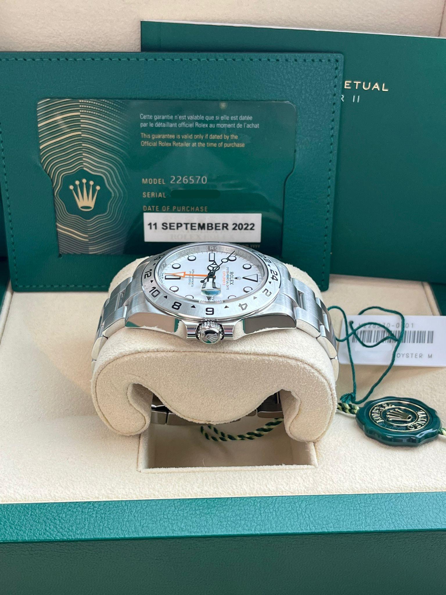 Rolex Explorer II 42mm Polar White Dial Automatic Oystersteel Men's Watch 226570 For Sale 3