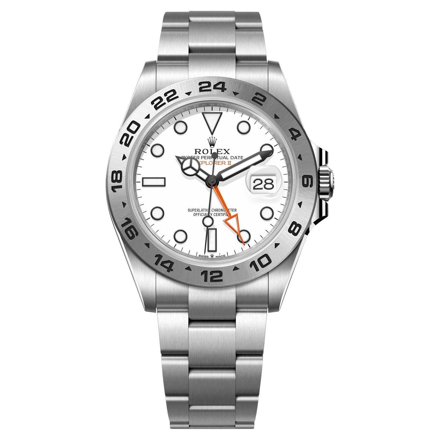 Rolex Explorer II 42mm Polar White Dial Automatic Oystersteel Men's Watch 226570