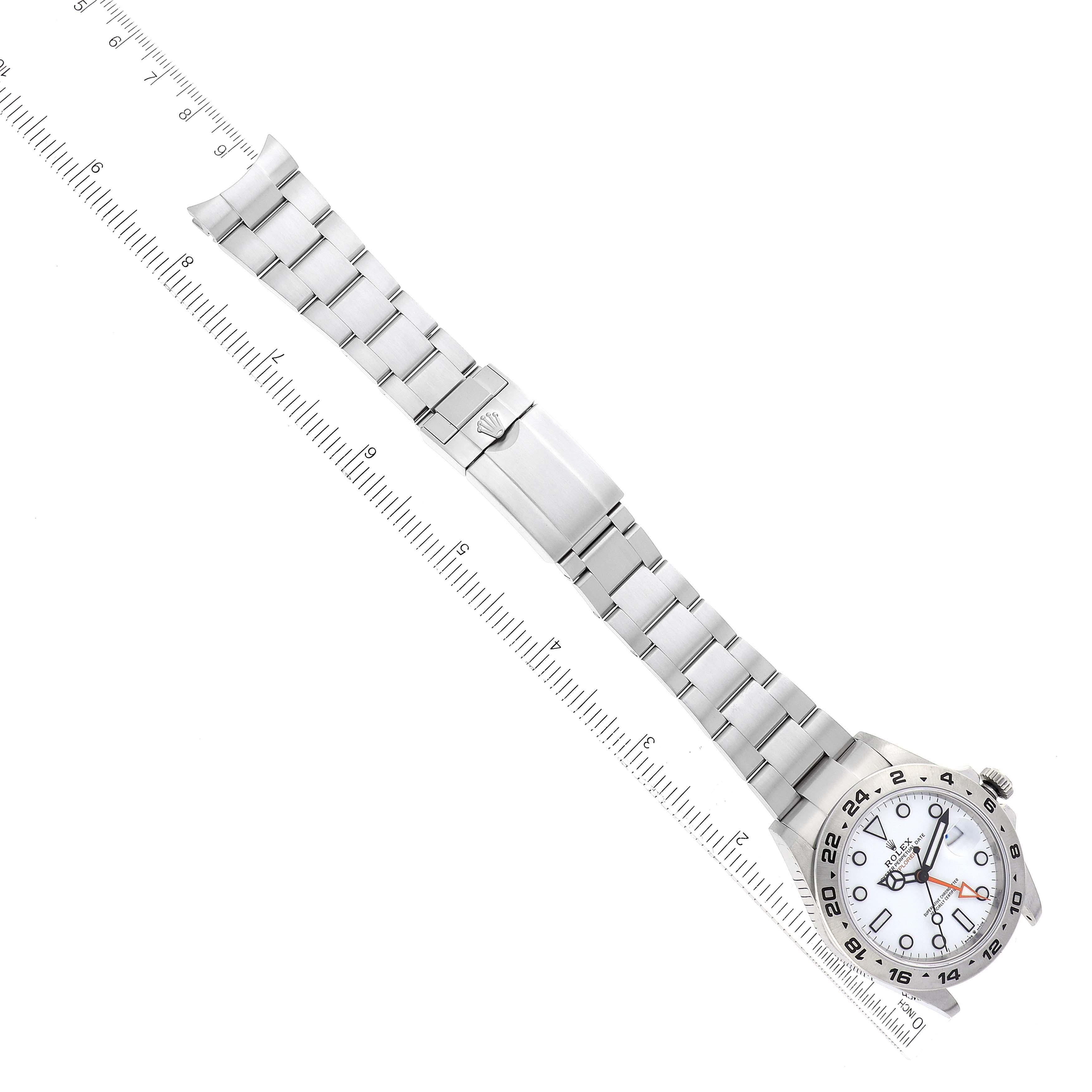 Rolex Explorer II 42mm Polar White Dial Steel Mens Watch 226570 Box Card For Sale 8
