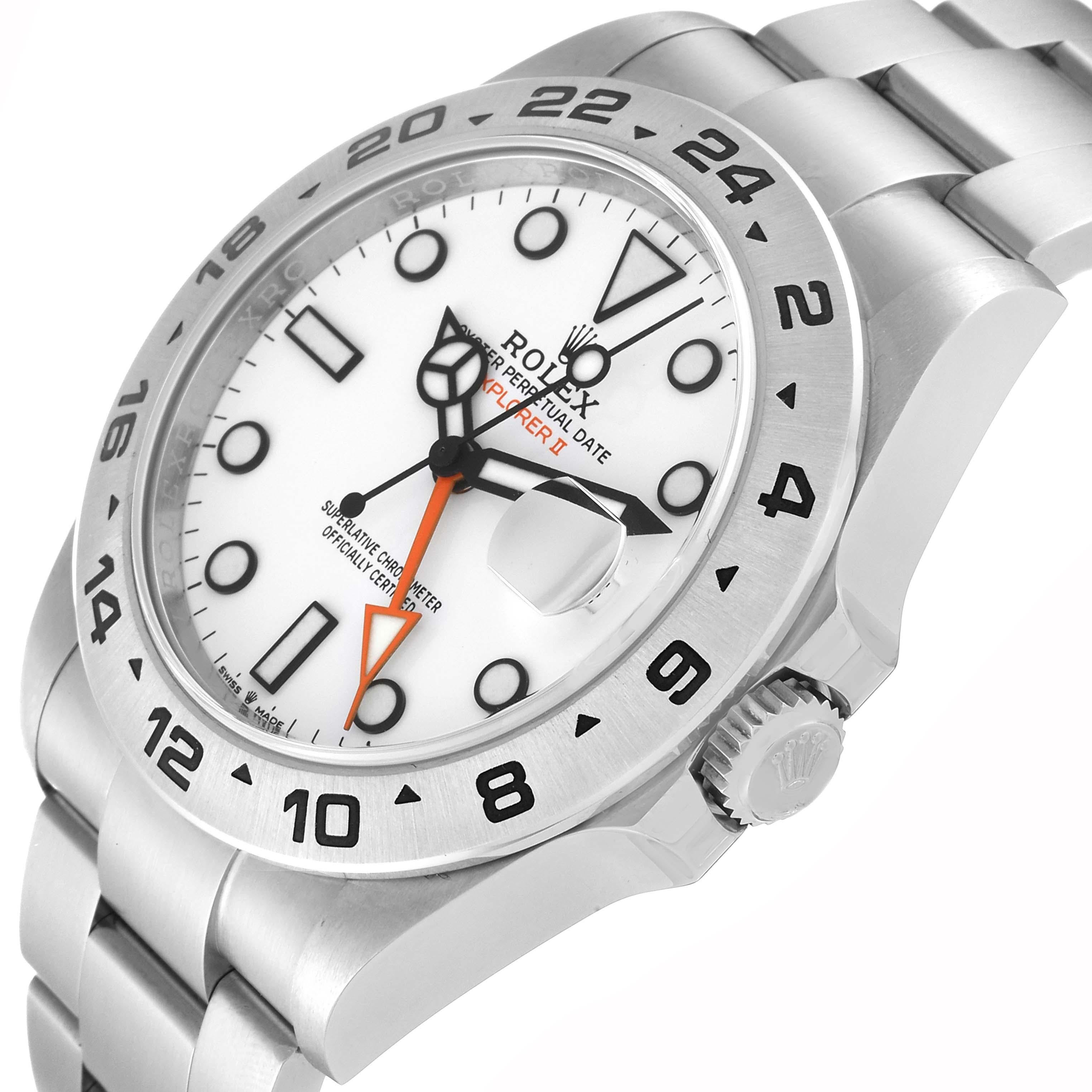 Men's Rolex Explorer II 42mm Polar White Dial Steel Mens Watch 226570 Box Card For Sale