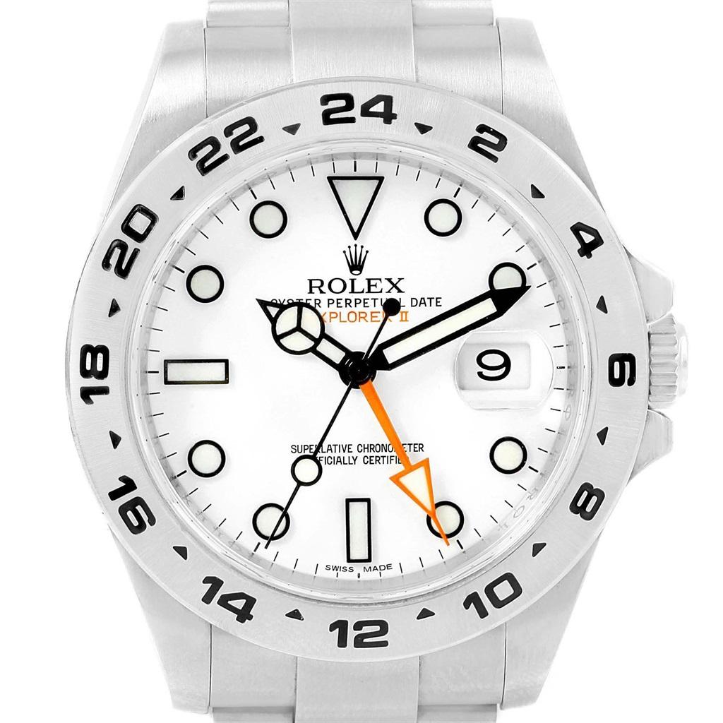 Rolex Explorer II Automatic Steel Men's Watch 216570 Box Card For Sale