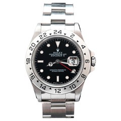 Rolex Explorer II Schwarzes Zifferblatt 16570 Stahl-Automatikuhr mit Originalpapier 1993