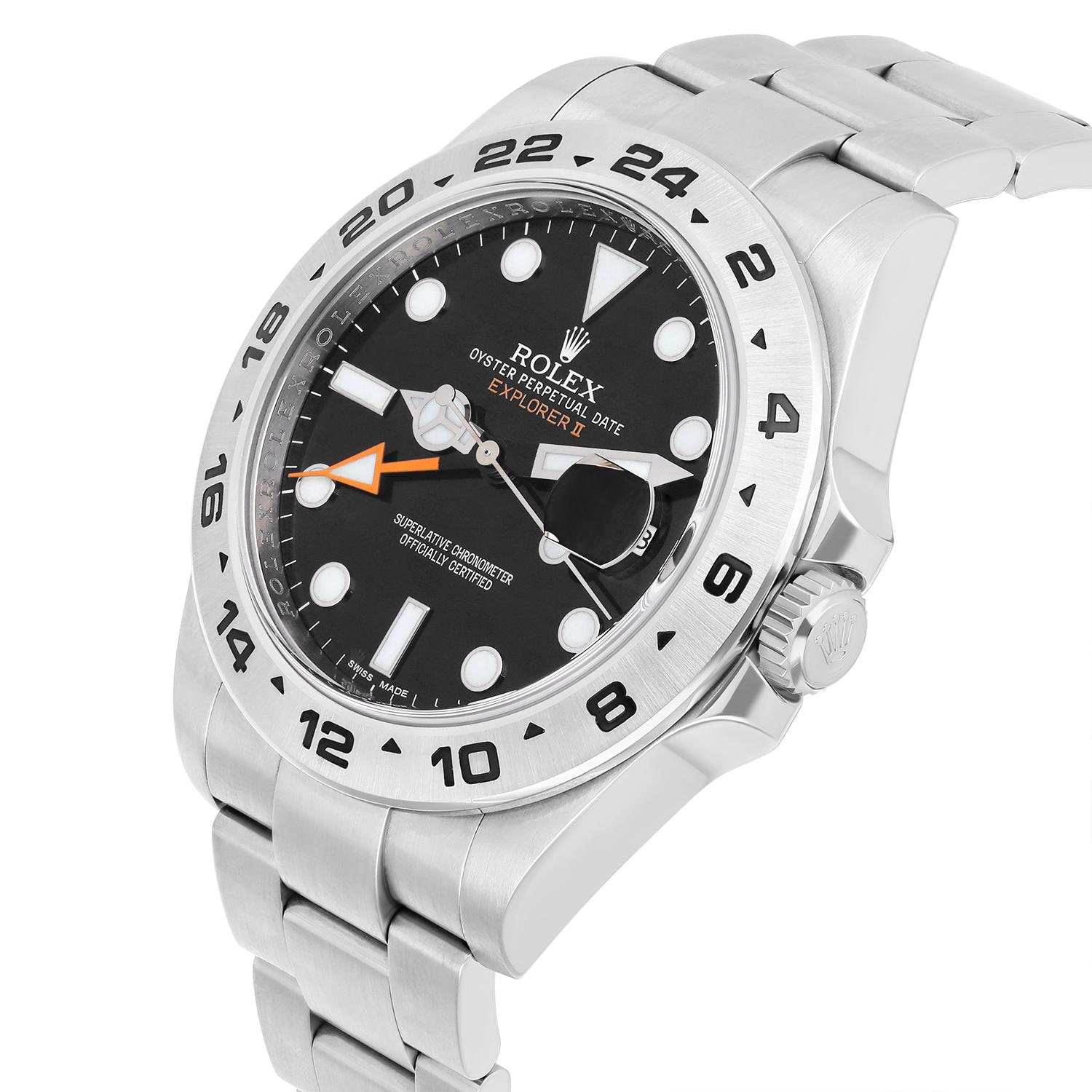 Rolex Explorer II Black Dial 42mm 216570 Stainless Steel Mens Watch For Sale 1