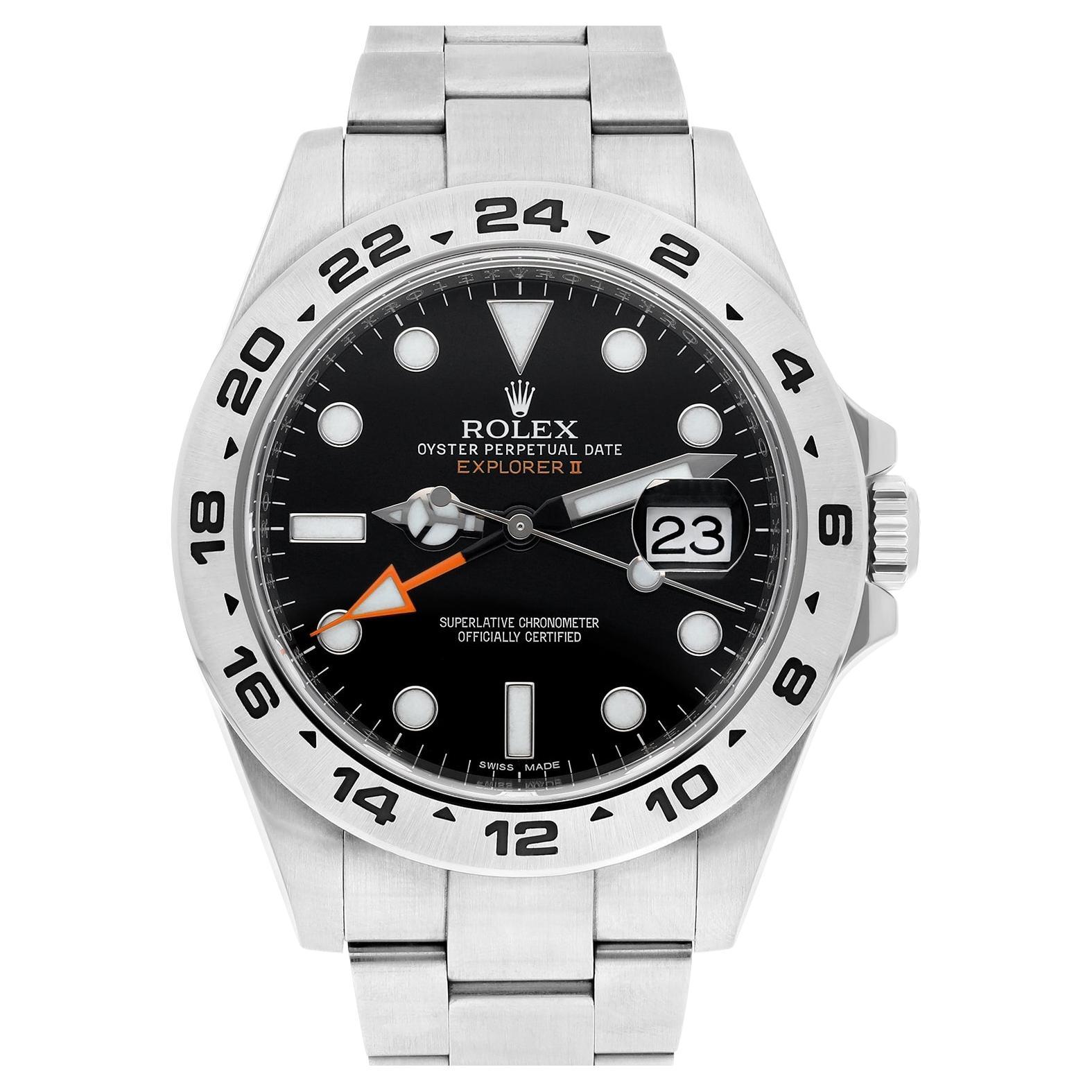Rolex Explorer II Black Dial 42mm 216570 Stainless Steel Mens Watch For Sale
